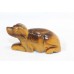 Handmade Natural tiger's eye gemstone dog figure Decorative gift item K 4